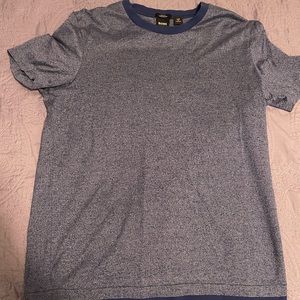 Hugo Boss Men’s Blue Slim Fit Mercerised Blue T-Shirt Medium